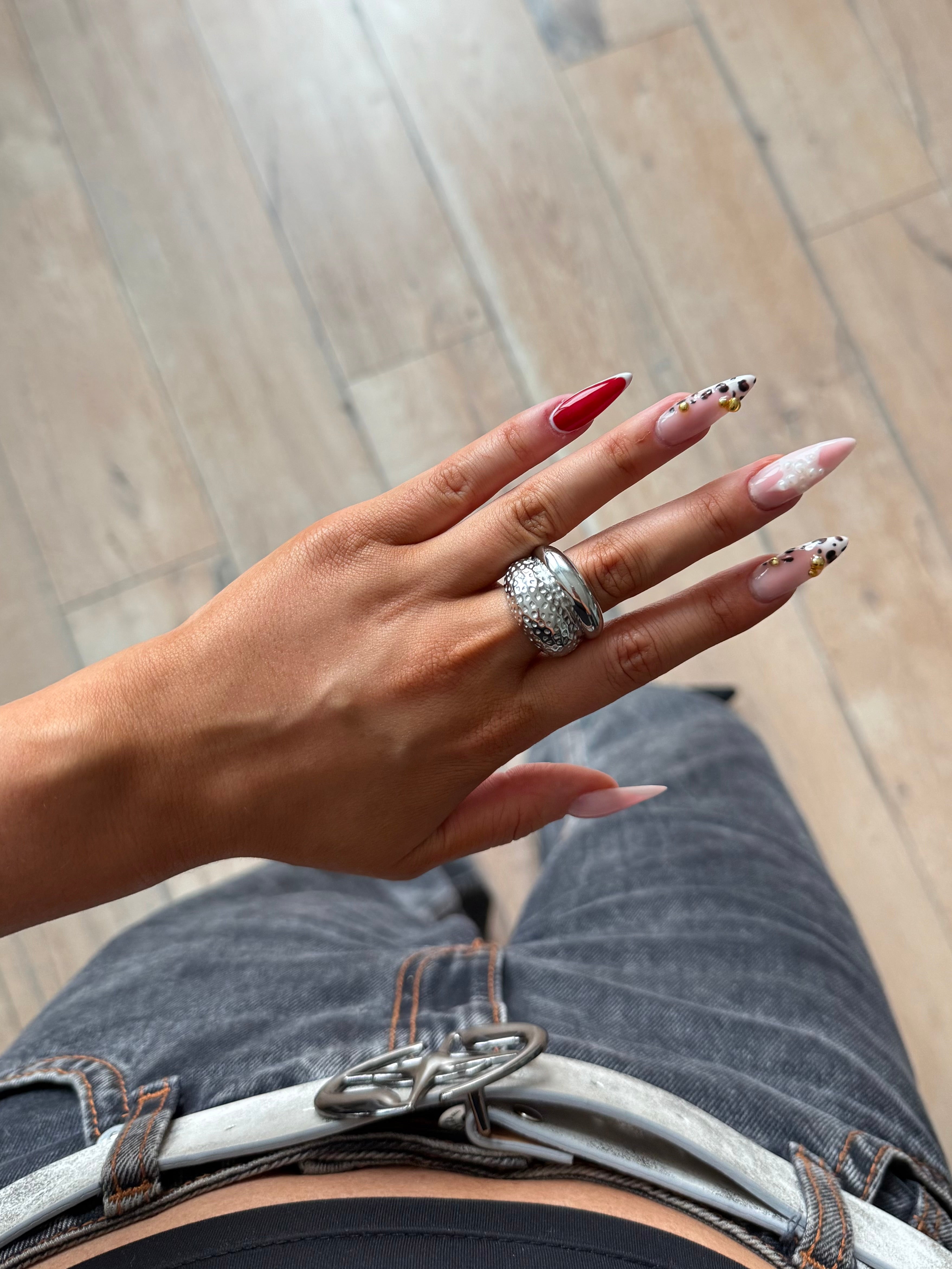 Ova ring silver